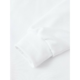 Mens Chinese Ink Painting Print Crew Neck Pullover Sweatshirts Winter