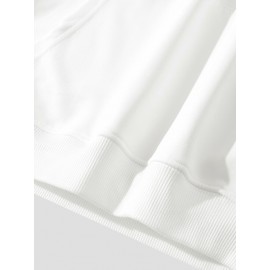 Mens Chinese Plum Bossom Print Kangaroo Pocket Drawstring Hoodies Winter